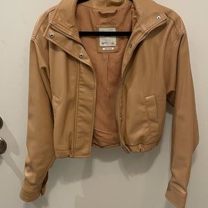Never worn vegan leather moto jacket